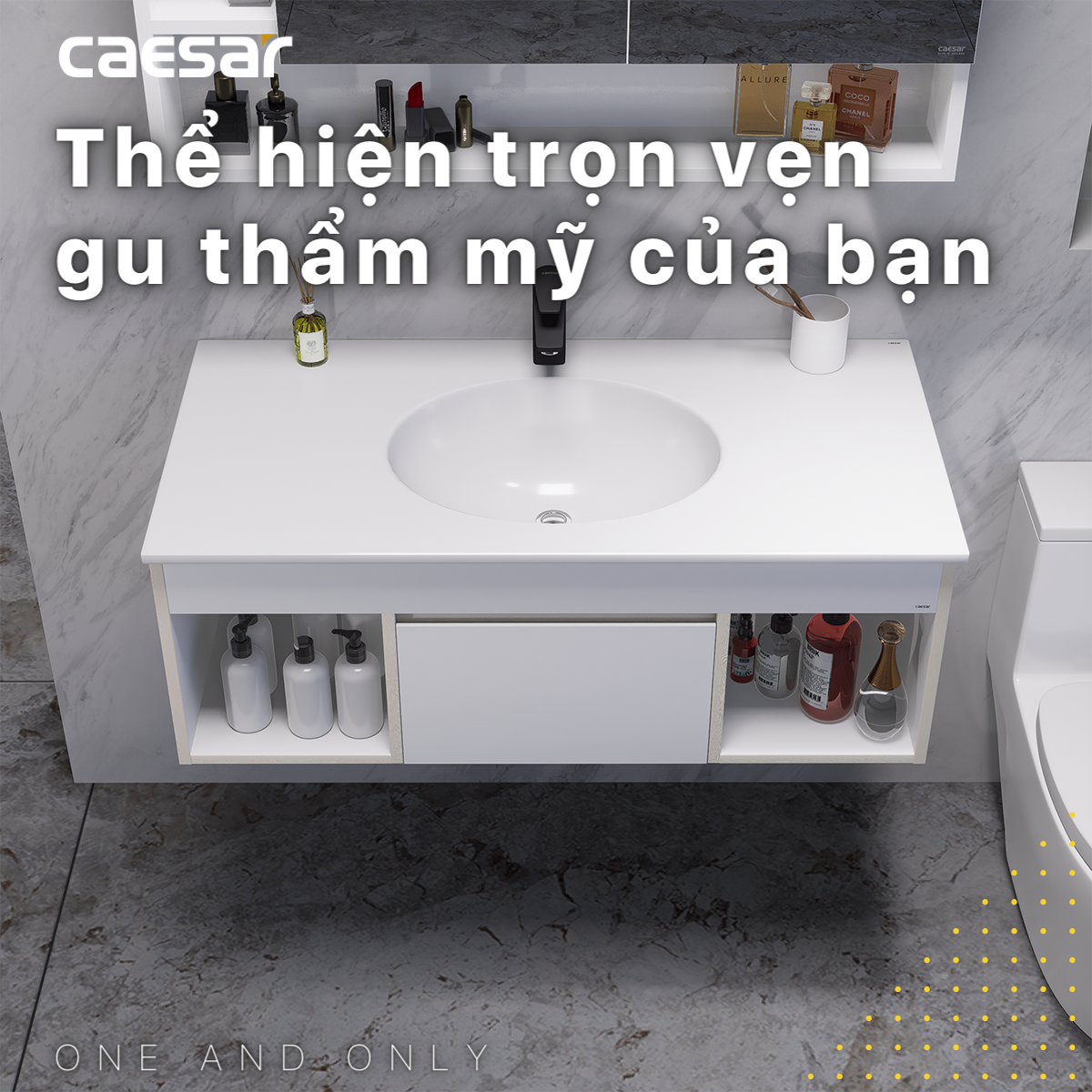 Tủ chậu lavabo treo tường Caesar EH05028DDV