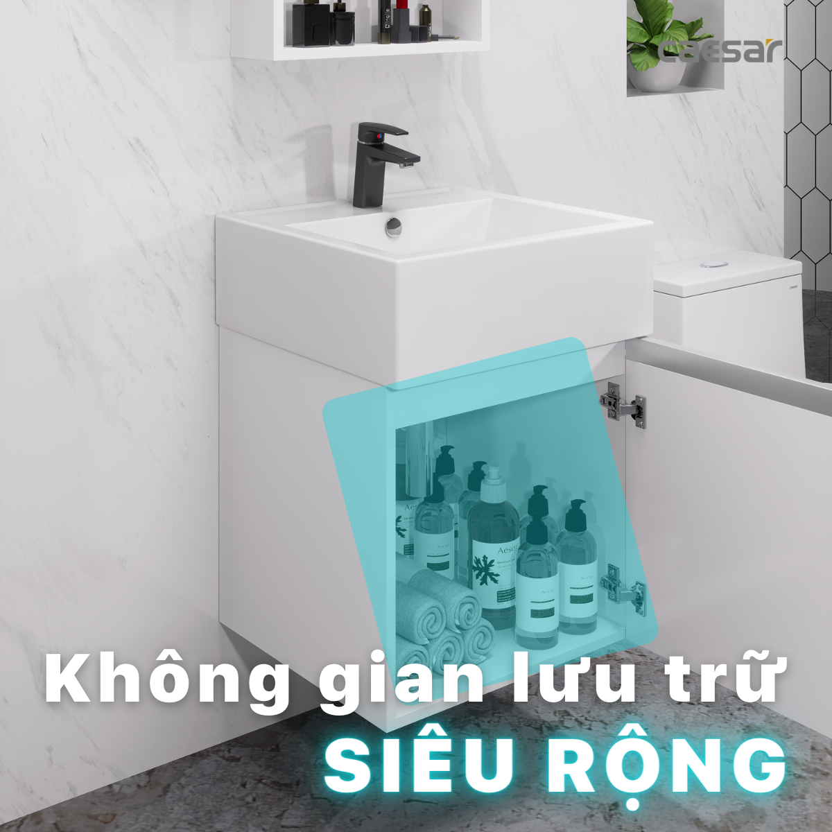 Tủ chậu lavabo treo tường Caesar EH05236AV