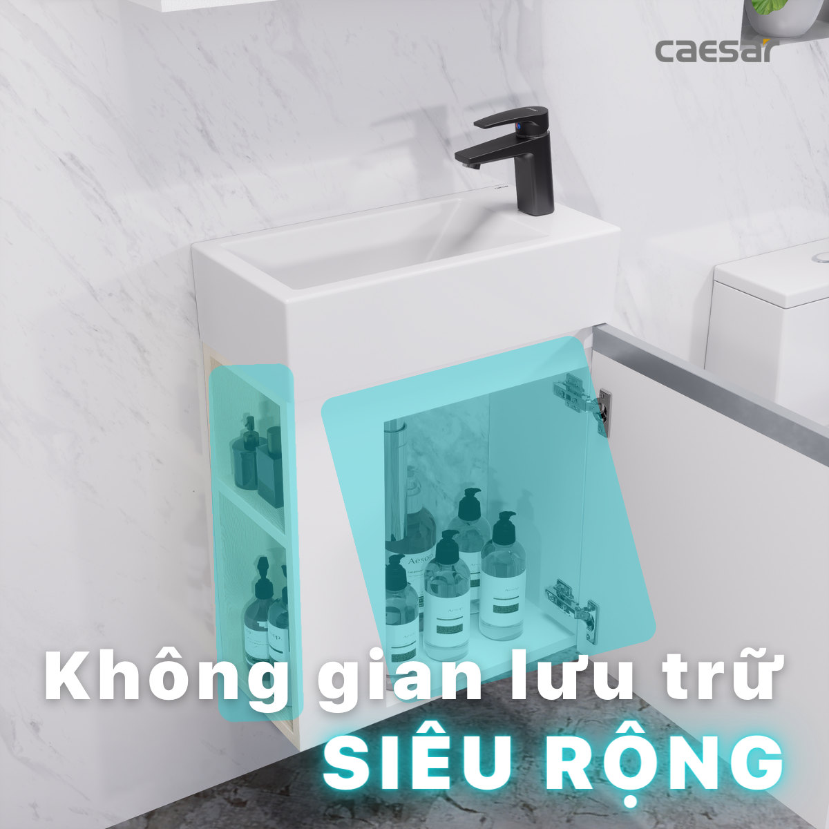 Tủ chậu lavabo treo tường Caesar EH05239AV