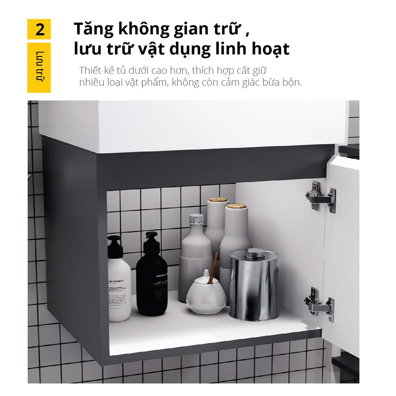 Tủ chậu lavabo treo tường Caesar EH05253ATGV