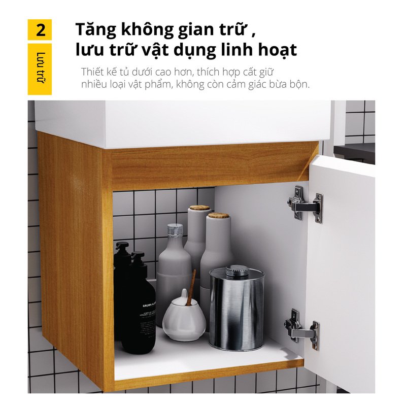 Tủ chậu lavabo treo tường Caesar EH05253AWV