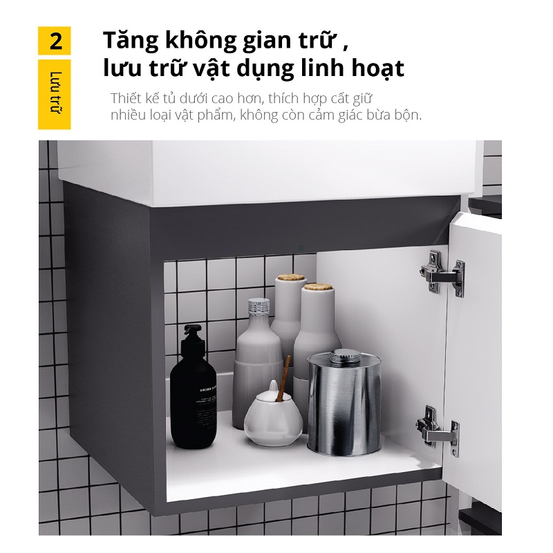 Tủ chậu lavabo treo tường Caesar EH05255ATGV