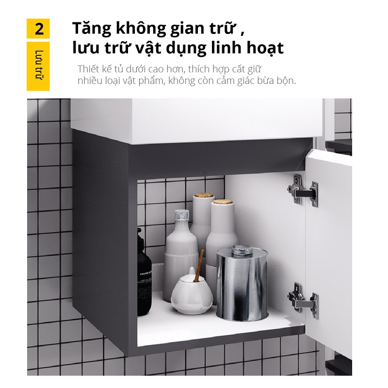 Tủ chậu lavabo treo tường Caesar EH05257ATGV