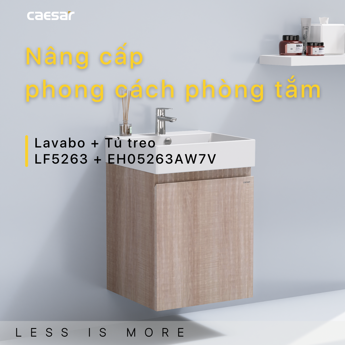 Tủ chậu lavabo treo tường Caesar EH05263AW7V