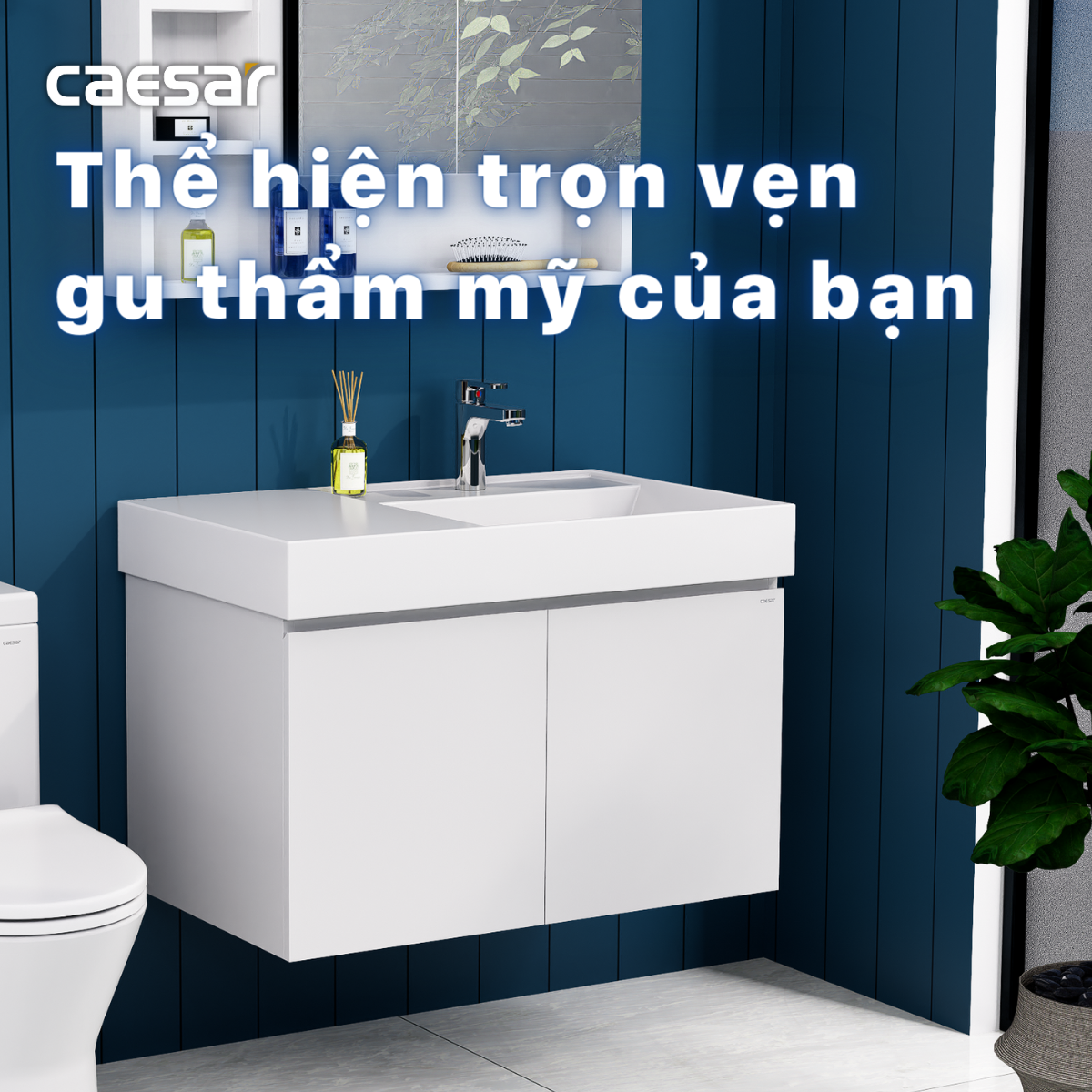 Tủ lavabo treo tường Caesar EH05382AV