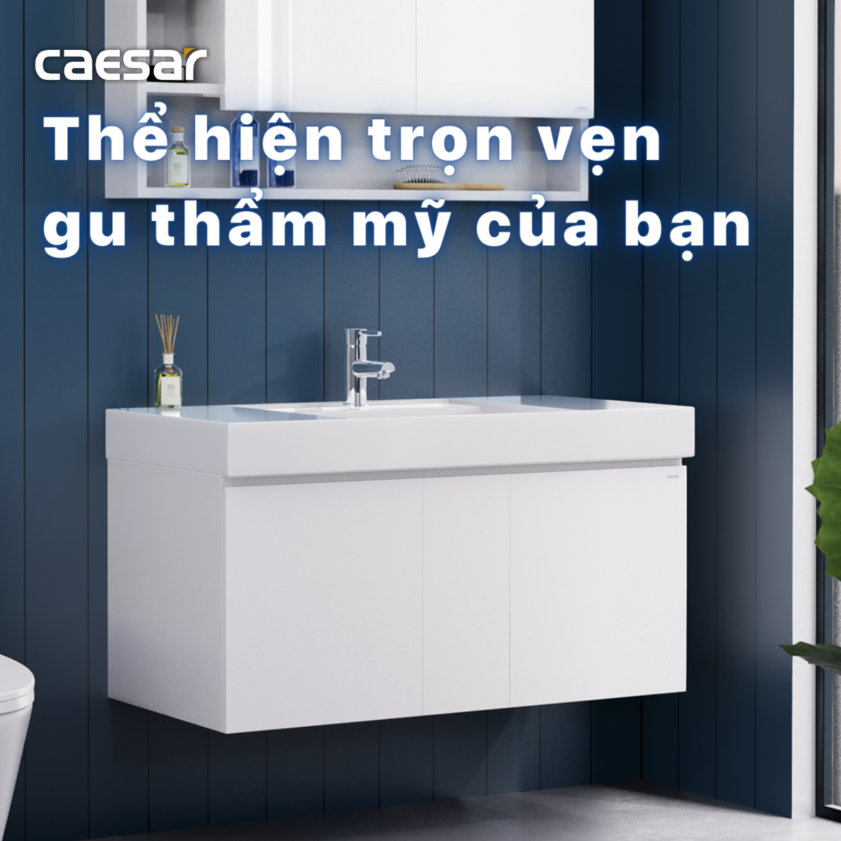 Tủ lavabo treo tường Caesar EH05386AV