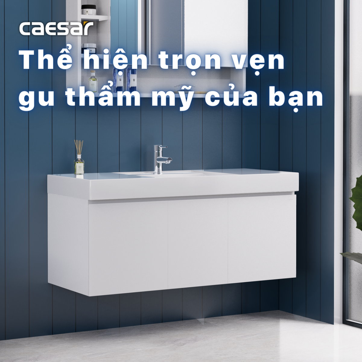 Tủ lavabo treo tường Caesar EH05388AV