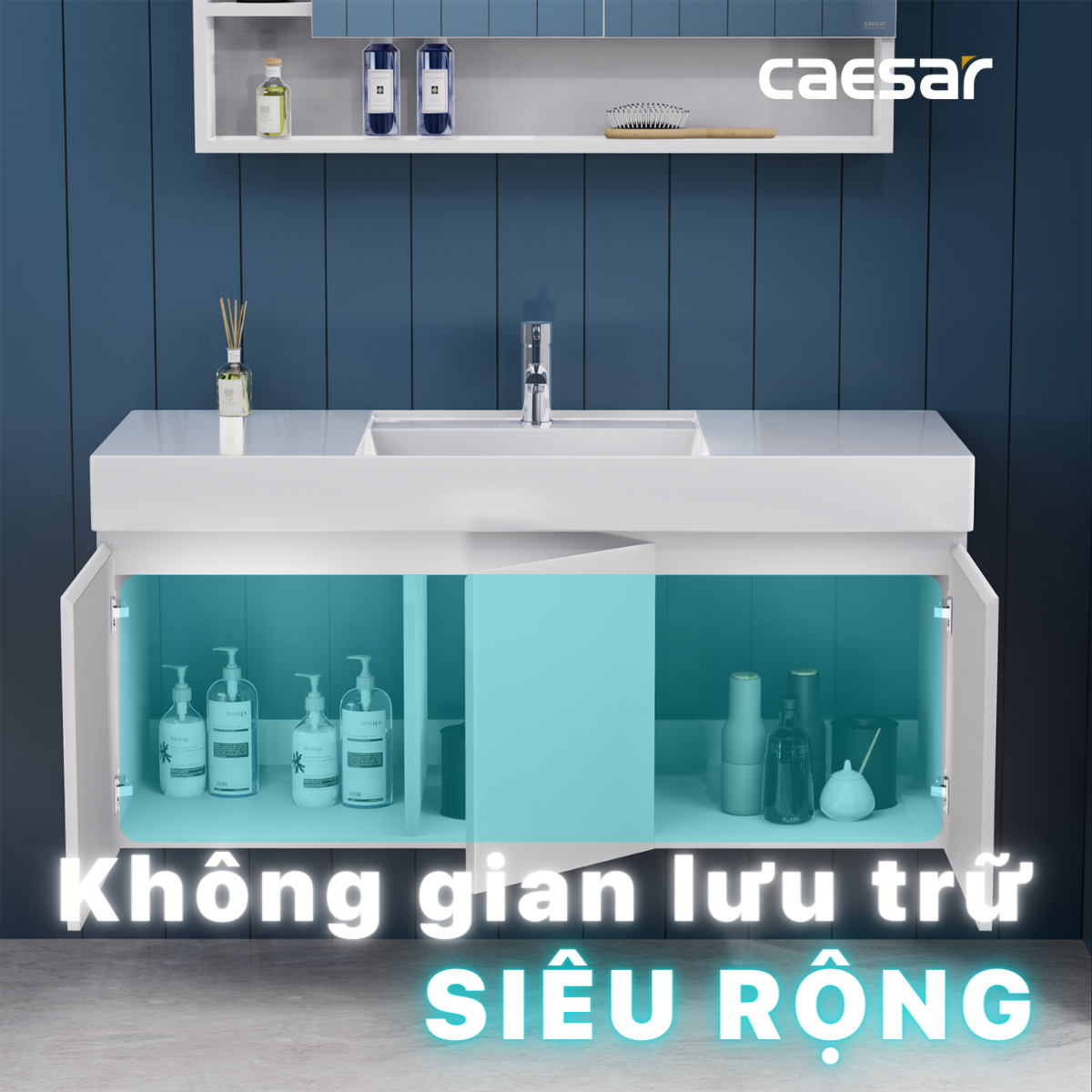 Tủ lavabo treo tường Caesar EH05388AV