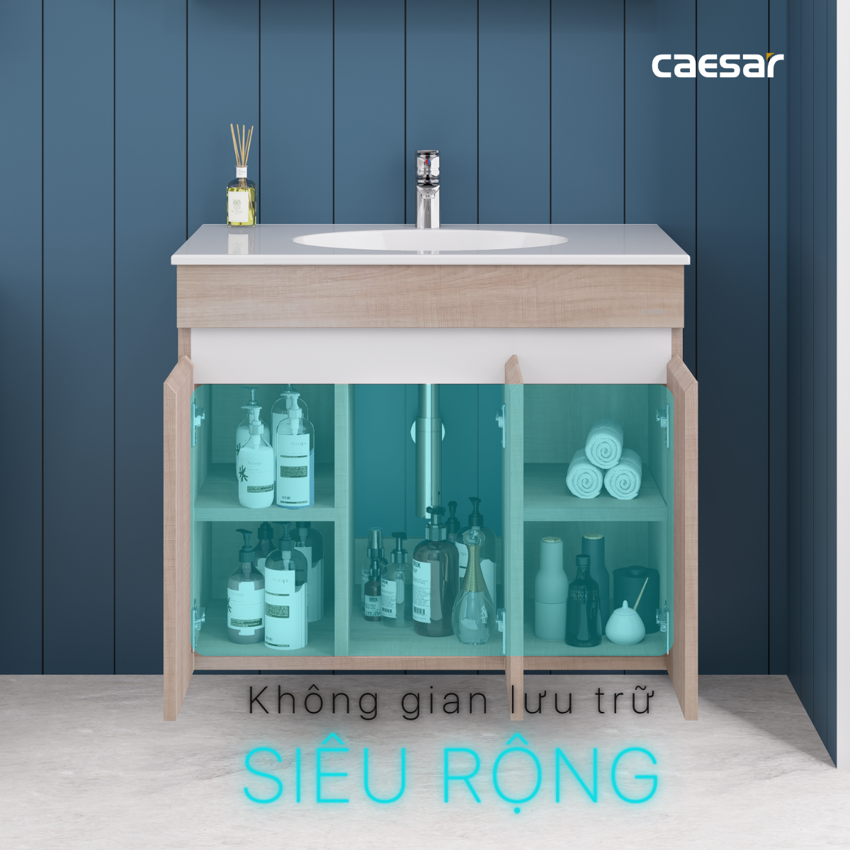 Tủ lavabo treo tường Caesar EH15026AW7V