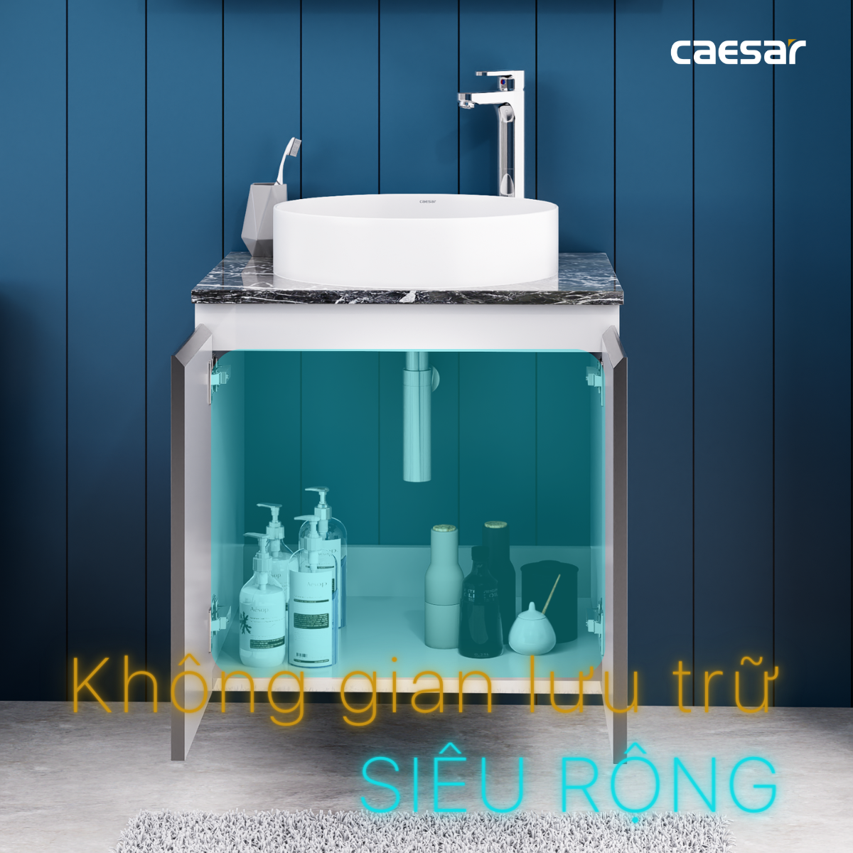 Tủ lavabo treo tường Caesar EH46002ADV