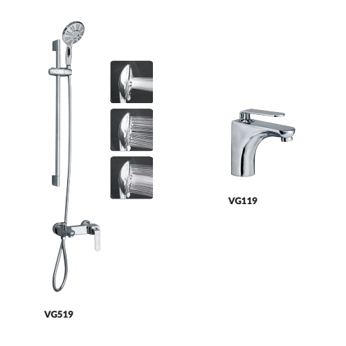 Bộ vòi chậu – Sen tắm Viglacera VG119-VG519