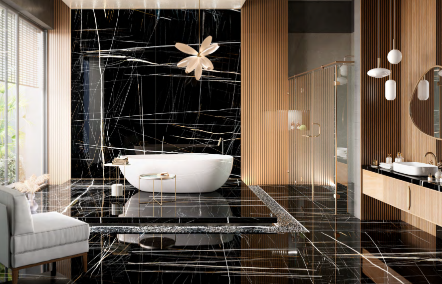 Sự kết hợp hoàn hảo cho không gian phòng tắm sang trọng và hiện đại